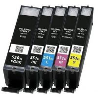 Μελάνι CANON  Συμβατό PGI-550XL & CLI-551XL Multipack Σελίδες:695 Colour