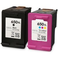 Tinte HP  Kompatibel 650XL Shwarz/Tri-color (CZ101AA,CZ102AA) Multipack Seiten:790/450 Farbe