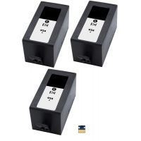 Μελάνι HP  Συμβατό 924e BK (4K0V0NE) - (Set 3 ink + 1 original chip) Σελίδες:3000 Black