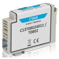 Μελάνι EPSON  Συμβατό T0802 - (C13T080240) Σελίδες:900 Cyan