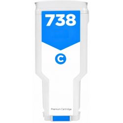 Μελάνι HP  Συμβατό 738 - (498N5A) - 130ml Σελίδες:6000 Cyan