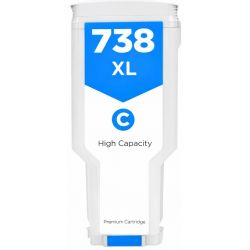 Μελάνι HP  Συμβατό 738XL - (676M6A) - 300ml Σελίδες:13000 Cyan