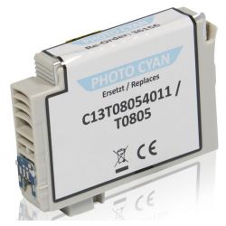 Μελάνι EPSON  Συμβατό T0805 - (C13T080540) - Light Cyan Σελίδες:345 Cyan