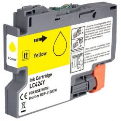 Μελάνι BROTHER  Συμβατό LC424 Y (16ml) Σελίδες:750 Yellow