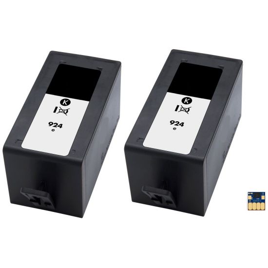 Μελάνι HP  Συμβατό 924e BK (4K0V0NE) - (Set 2 ink + 1 original chip) Σελίδες:2000 Black