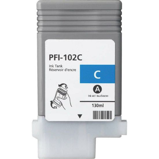 Tinte CANON  Kompatibel PFI-102C 130ml - (0896B001AA) Seitenergiebigkeit:6000 Cyan