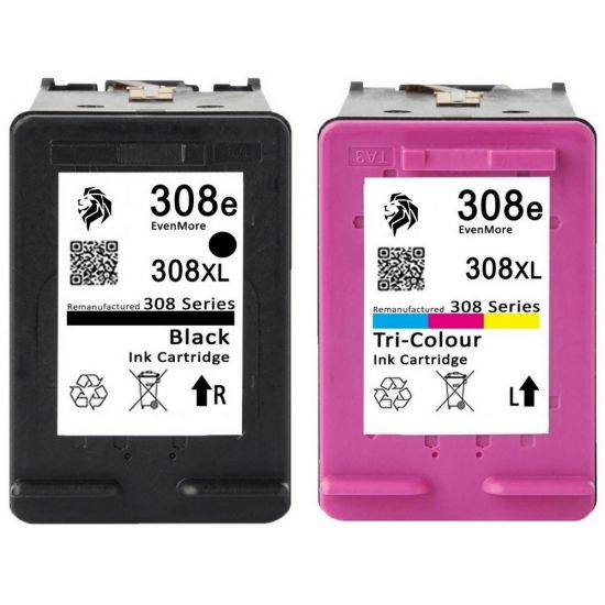 Μελάνι HP  Συμβατό 308e XL Black/Tri-color (7FP22UE,7FP20UE) Multipack Σελίδες:320/320 Colour