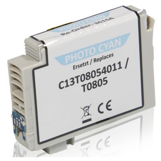 Μελάνι EPSON  Συμβατό T0805 - (C13T080540) - Light Cyan Σελίδες:345 Cyan