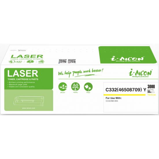 Toner OKI  Compatible C332 Y 46508709  Pages:3000 Yellow