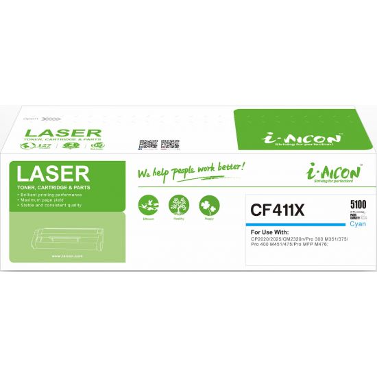 Toner HP CANON  Kompatibel 410X CF411X/CRG-046H Seitenergiebigkeit:5000 Cyan