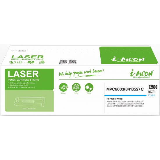 Toner RICOH  Συμβατό MP C4503 / C4504 / C5503 / C5504 / C6003 / C6004 841856 Σελίδες:22500 Cyan