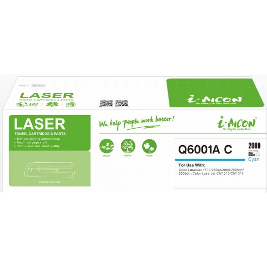 Toner HP CANON  Συμβατό 124A Q6001A C Σελίδες:2000 Cyan