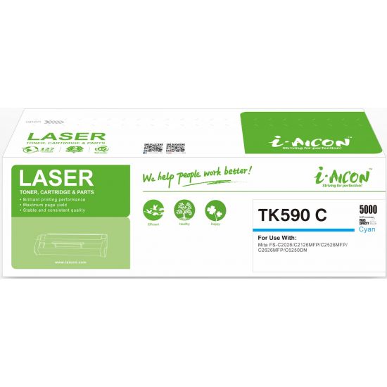Toner KYOCERA MITA  Kompatibel TK590  Seiten:5000 Cyan