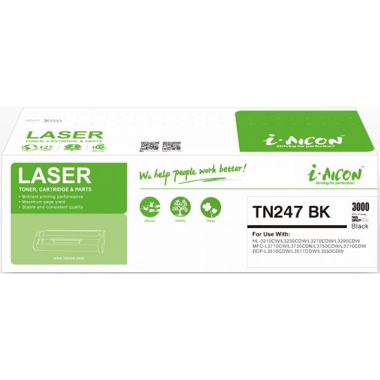 Toner BROTHER  Συμβατό TN-247 BK Σελίδες:3000 Black