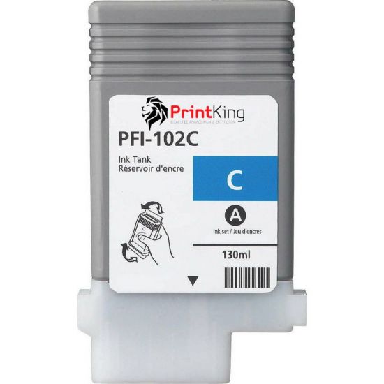 Tinte CANON  Kompatibel PFI-102C 130ml - (0896B001AA) - PREMIUM Seitenergiebigkeit:6000 Cyan