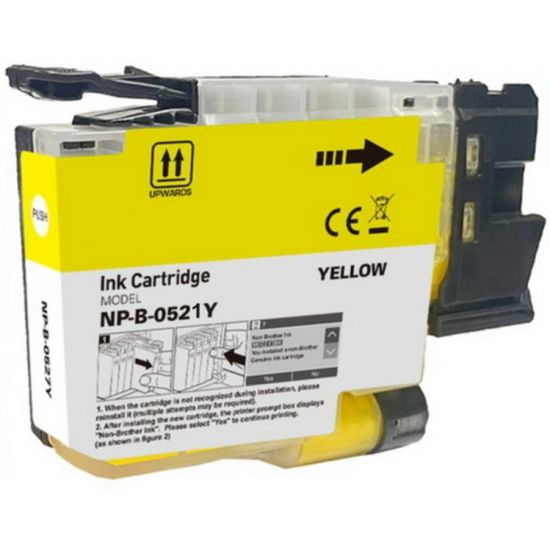 Tinte BROTHER  Kompatibel LC521Y Seitenergiebigkeit:500 Gelb