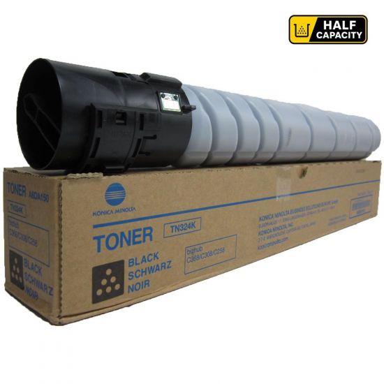 Toner KONICA MINOLTA  Original TN324K - Half Capacity - A8DA15H Pages:14000 Black
