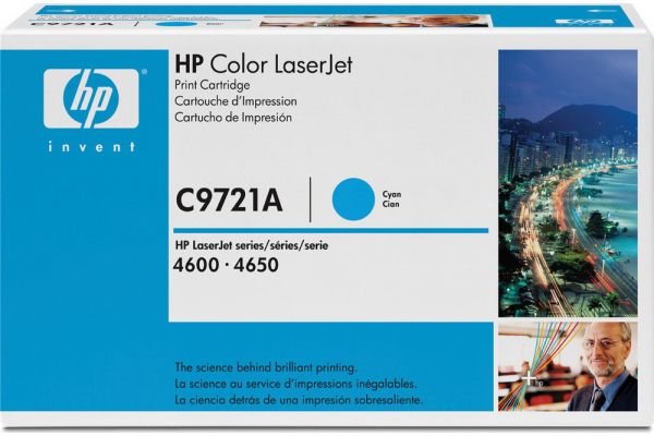 Toner HP  Original C9721A 641A Pages:8000 Cyan