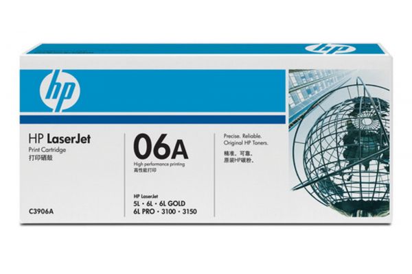 Toner HP  Γνήσιο C3906A 06A Σελίδες:2500 Black