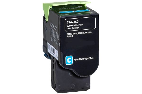 Toner LEXMARK  Συμβατό C/MC 2425 2535 2640 - C242XC0 Σελίδες:3500 Cyan