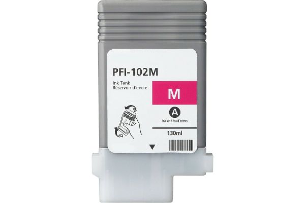 Tinte CANON  Kompatibel PFI-102 M 130ml - (0897B001AA) Seitenergiebigkeit:6000 Magenta