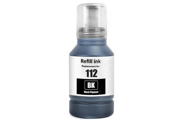 Μελάνι EPSON  Συμβατό E112 BK C13T06C14A 127ml Σελίδες:7500 Black