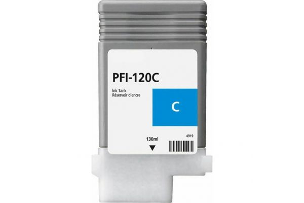 Printer Catridge CANON  Compatible PFI-120C (2886C001) 130ml - PREMIUM Pages:6000 Cyan
