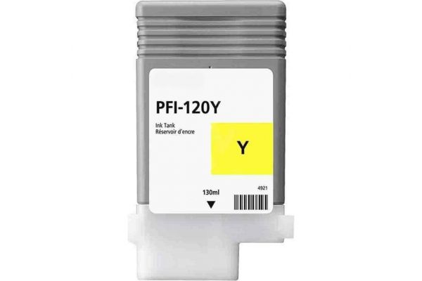 Tinte CANON  Kompatibel PFI-120Y (2888C001) 130ml - PREMIUM Seitenergiebigkeit:6000 Gelb