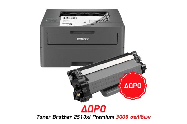 Εκτυπωτής Laser Ασπρόμαυρος BROTHER HL-L2400DW
