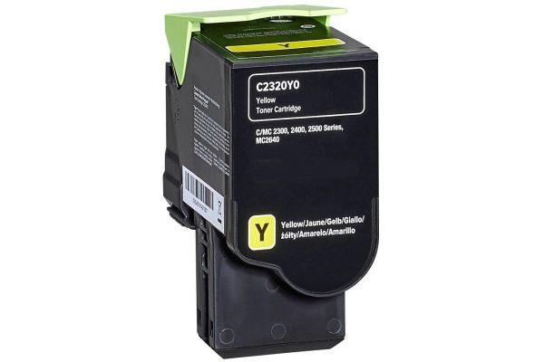 Toner LEXMARK  Kompatibel C/MC 2325 2425 2535 2640 - C2320Y0 Seitenergiebigkeit:1000 Gelb