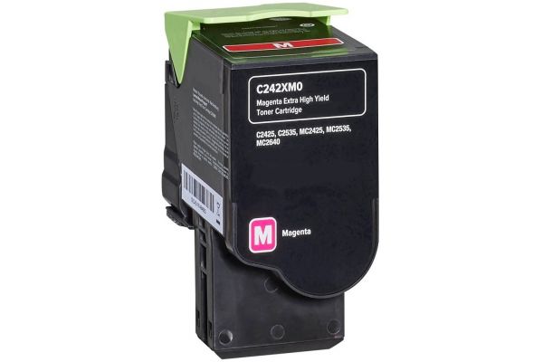 Toner LEXMARK  Kompatibel C/MC 2425 2535 2640 - C242XM0 Seitenergiebigkeit:3500 Magenta