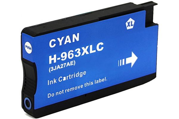 Printer Catridge HP  Compatible 963XL C 3JA27AE (updated chip firmware 16/01/2026) Pages:1600 Cyan