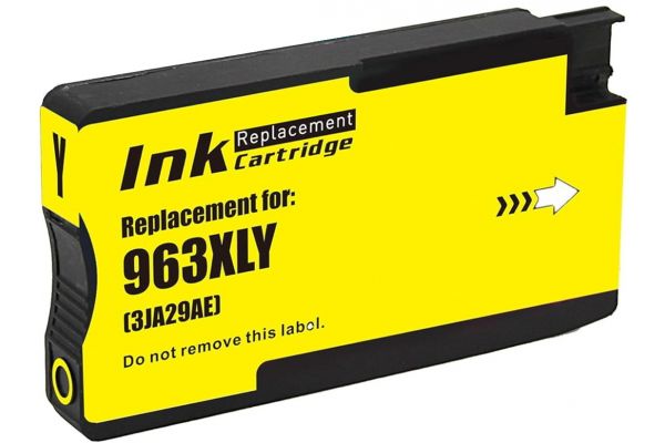 Printer Catridge HP  Compatible 963XL Y 3JA29AE (updated chip firmware 16/01/2026) Pages:1600 Yellow