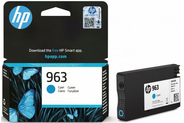 Μελάνι HP  Γνήσιο 963 C 3JA23AE  Σελίδες:700 Cyan