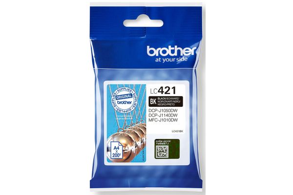 Tinte BROTHER  Original LC421BK Seiten:200 Schwarz