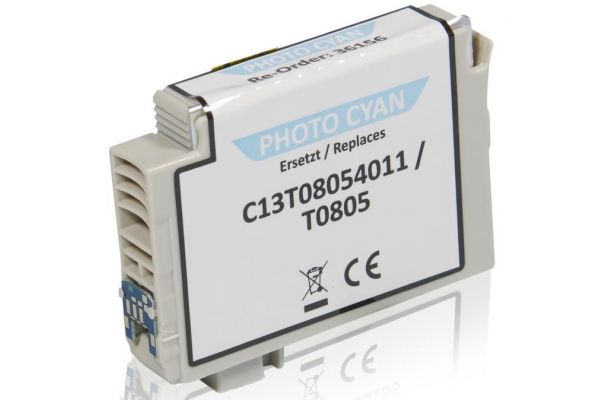 Μελάνι EPSON  Συμβατό T0805 - (C13T080540) - Light Cyan Σελίδες:345 Cyan
