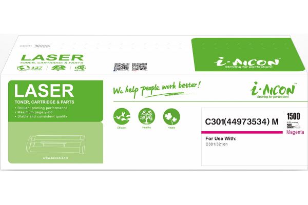 Toner OKI  Συμβατό C301/C321DN 44973534 M  Σελίδες:1500 Magenta