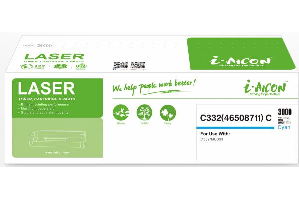 Toner OKI  Compatible C332 C 46508711  Pages:3000 Cyan