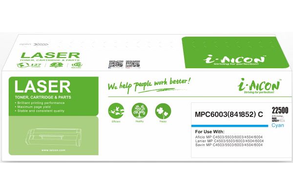 Toner RICOH  Συμβατό MP C4503 / C4504 / C5503 / C5504 / C6003 / C6004 841856 Σελίδες:22500 Cyan