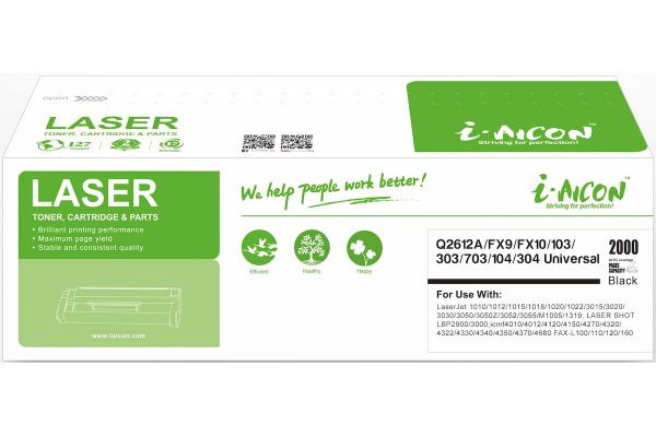 Toner CANON HP  Συμβατό 12A Q2612A / FX10 Σελίδες:2000 Black