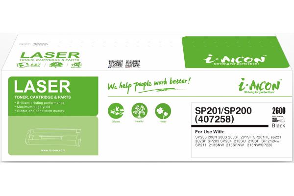 Toner RICOH  Συμβατό SP200/SP201/SP211  Σελίδες:2600 Black