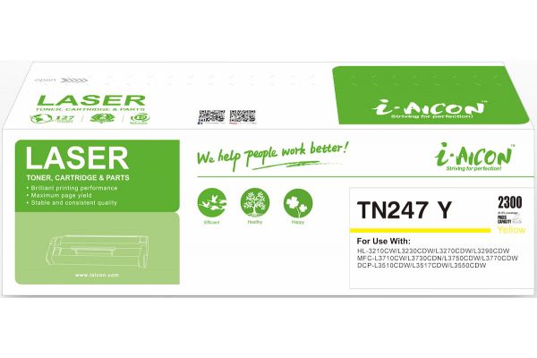 Toner BROTHER  Συμβατό TN-247 Y Σελίδες:2300 Yellow