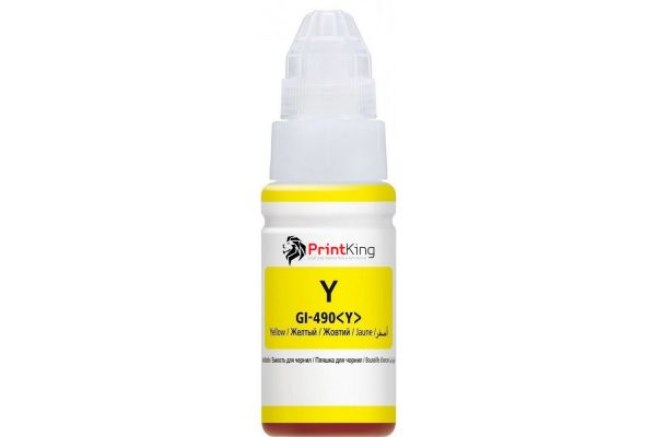 Μελάνι CANON  Συμβατό GI-490 Y (0666C001) 70ml Σελίδες:7000 Yellow