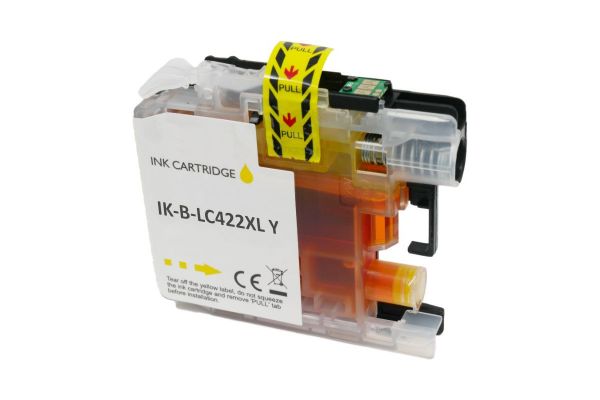 Μελάνι BROTHER  Συμβατό LC422XL Y (20ml) Σελίδες:1500 Yellow
