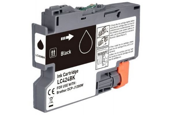 Μελάνι BROTHER  Συμβατό LC424 BK (29ml) Σελίδες:750 Black