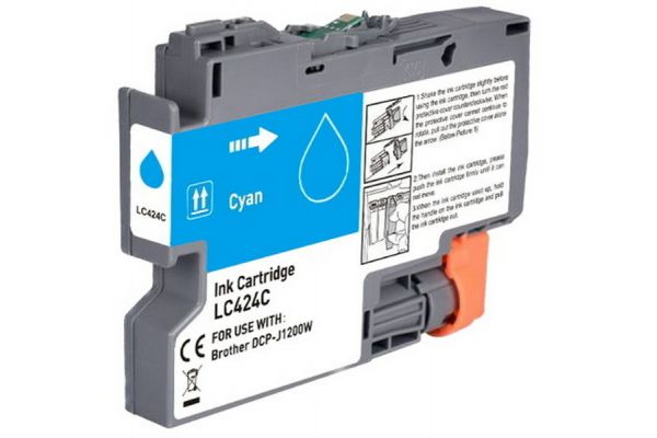 Μελάνι BROTHER  Συμβατό LC424 C (16ml) Σελίδες:750 Cyan