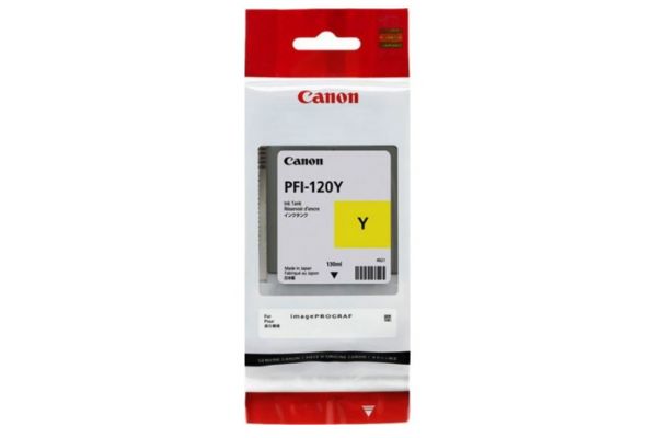 Printer Catridge CANON  Original PFI-120Y (2888C001) 130ml Pages:6000 Yellow