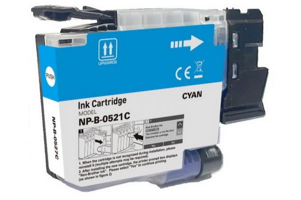 Printer Catridge BROTHER  Compatible LC521C Pages:500 Cyan