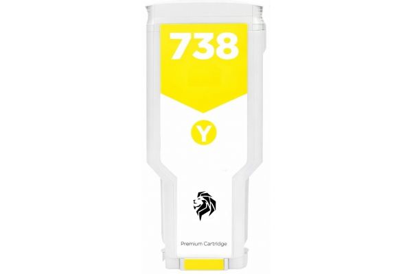 Printer Catridge HP  Compatible 738 - (498N7A) - 130ml Pages:6000 Yellow