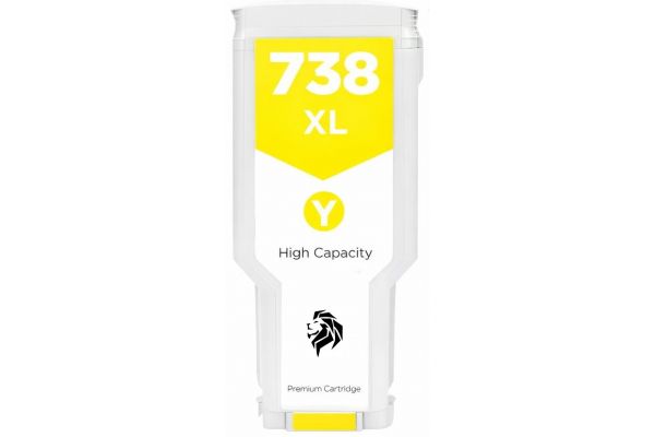 Printer Catridge HP  Compatible 738XL - (676M8A) - 300ml Pages:13000 Yellow